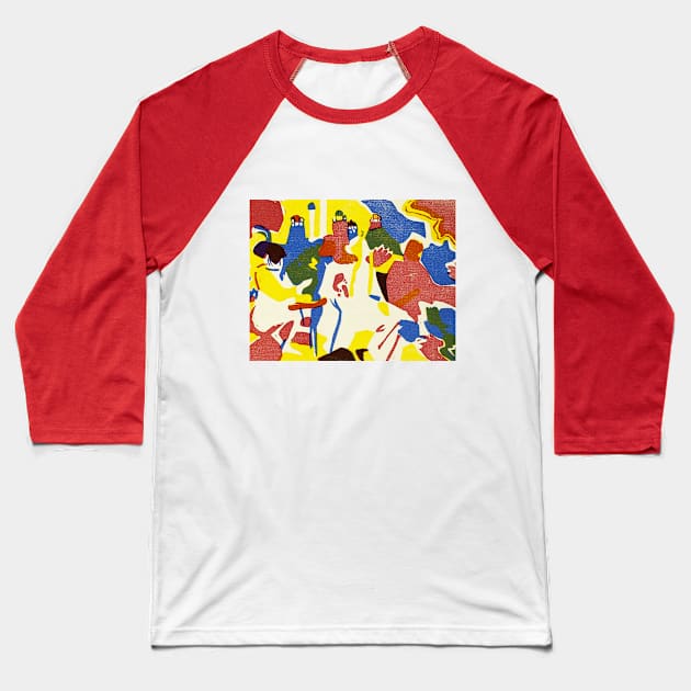 colorful abstract illustration Baseball T-Shirt by brighter bolder louder